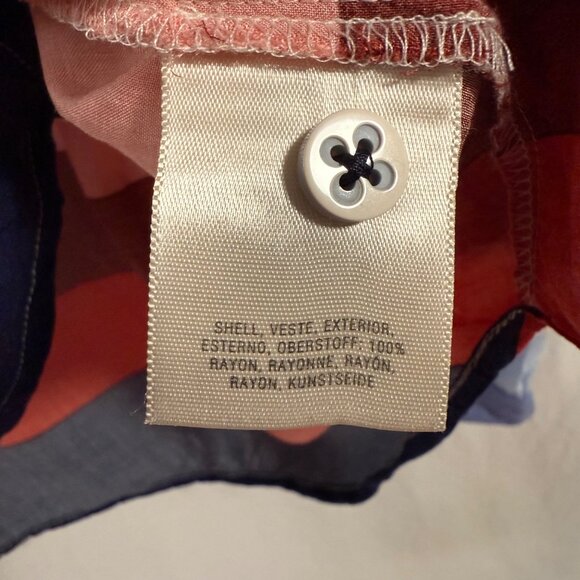 Anthropologie Maeve Wynwood Striped Buttondown Blouse Size 4 - Picture 4 of 8